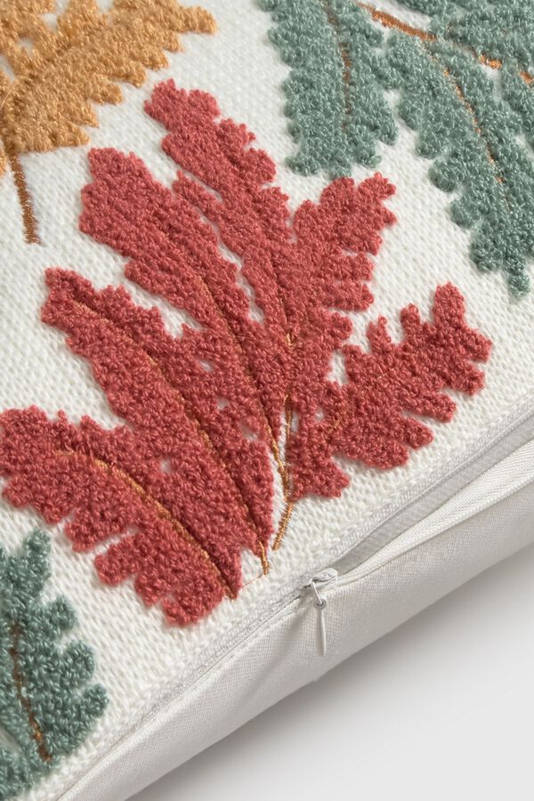 Textura Autumn leaves cushion case brown