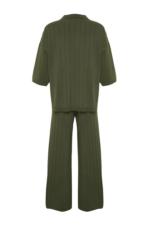 Trendyol Basic green set of trouser and polo shirt T-shirt green