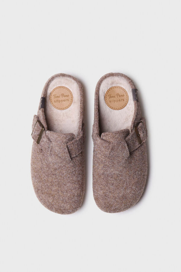 Toni Pons Zapatilla Tipo Zueco Para Mujer En Fieltro kaki