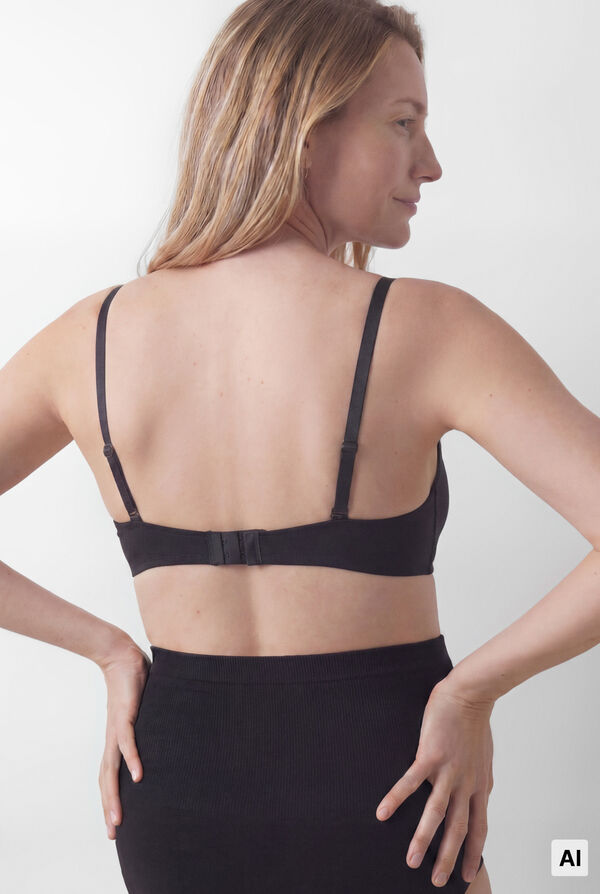 Women'secret Black padded triangle maternity bra LOVELY black