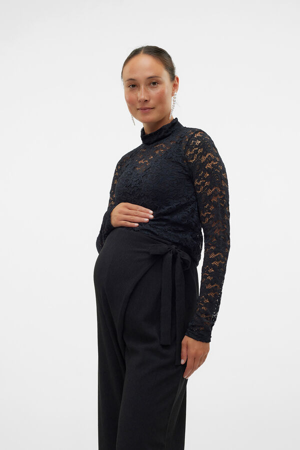Mamalicious Rollkragen aus spitze maternity Schwarz