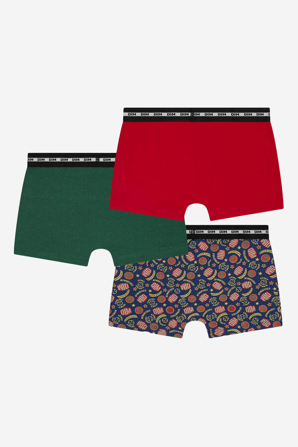 DIM Plain and printed 3-pack boys' boxers printed