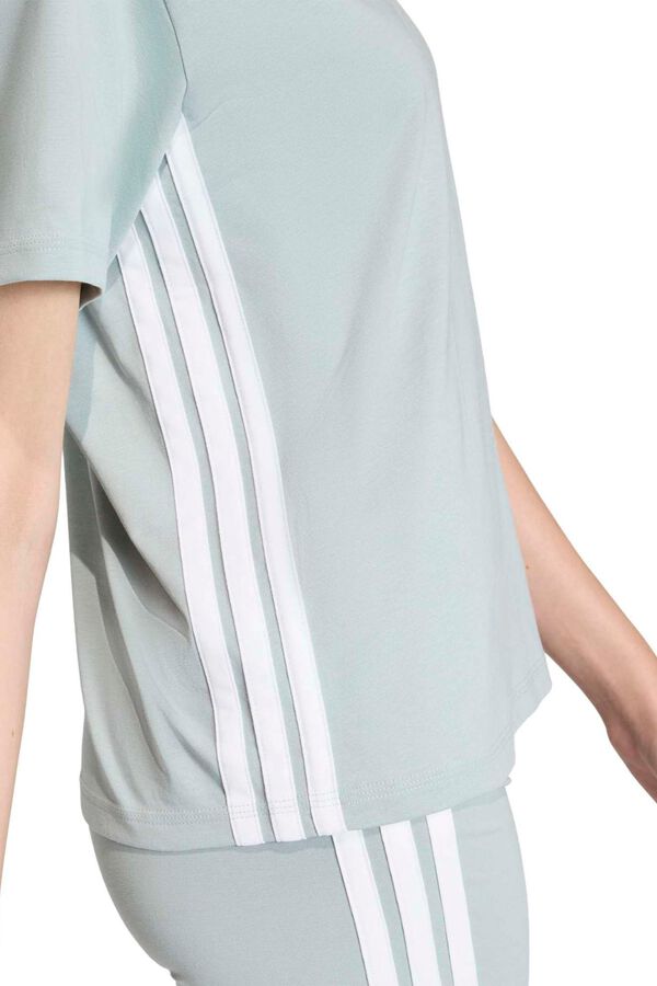Adidas Camiseta casual 3 bandas Essentials verde