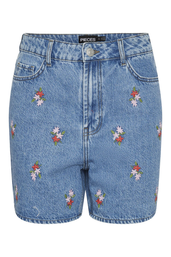 Womensecret Short denim estampado floral azul