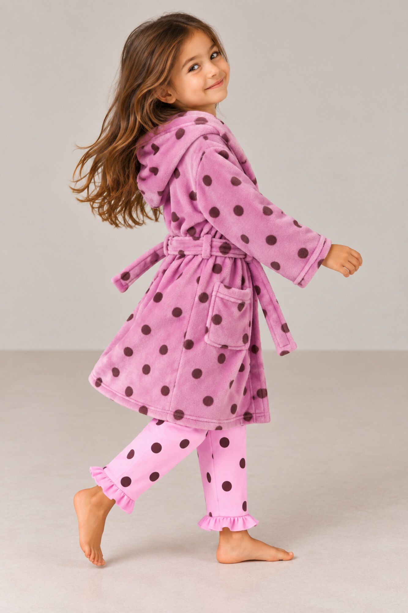 Name It Polka-dot robe with belt