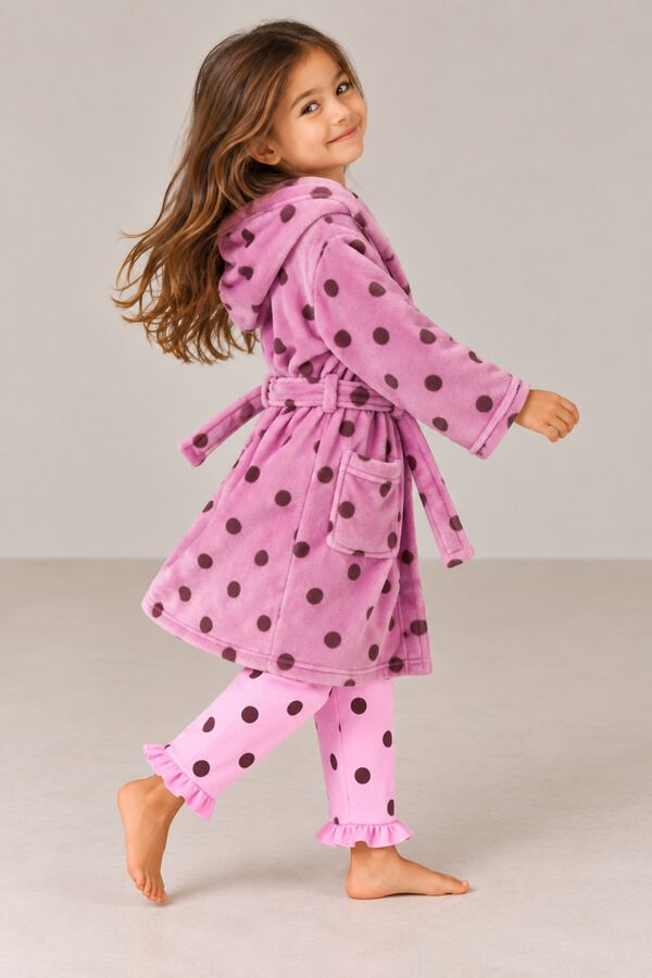 Name It Polka-dot robe with belt pink