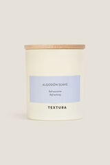 Textura Vela perfumada de algod&atilde;o macio bege