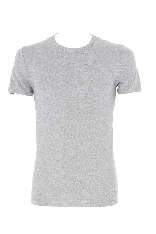 Womensecret Men's short sleeve thermal T-shirt with a round neck Grau