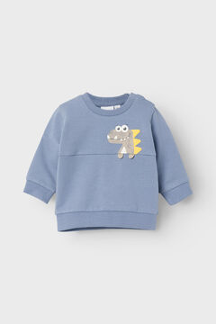 Womensecret Boy's sweatshirt with funny dinosaur bleu