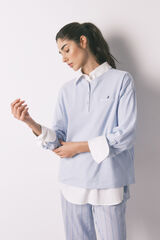 Women'secret Blue 100% cotton long sleeve T-shirt blue