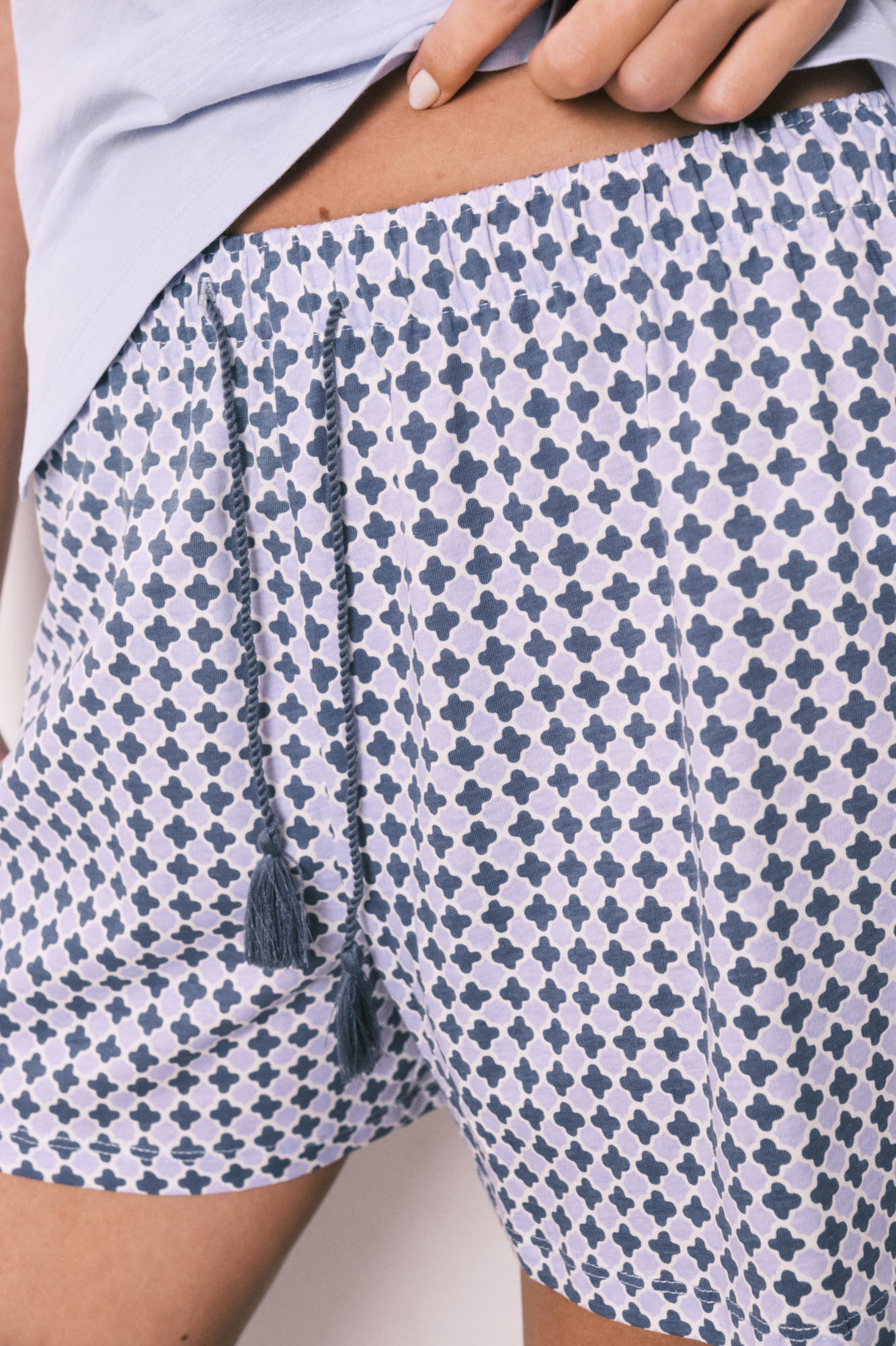 Women'secret Lilac printed cotton short pyjamas