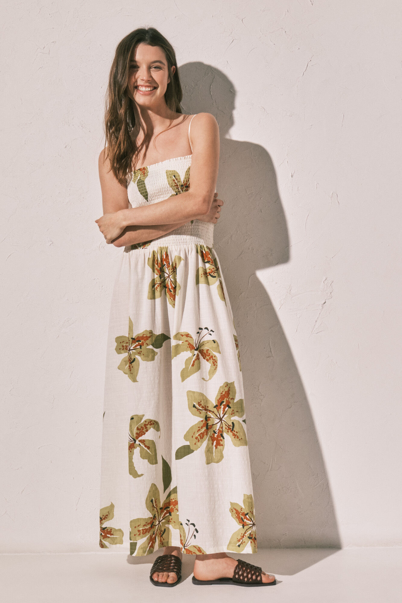 Women'secret Long strap ruched neckline dress