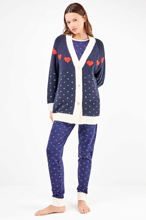 Gisela Maxi knitted cardigan Wei&szlig;