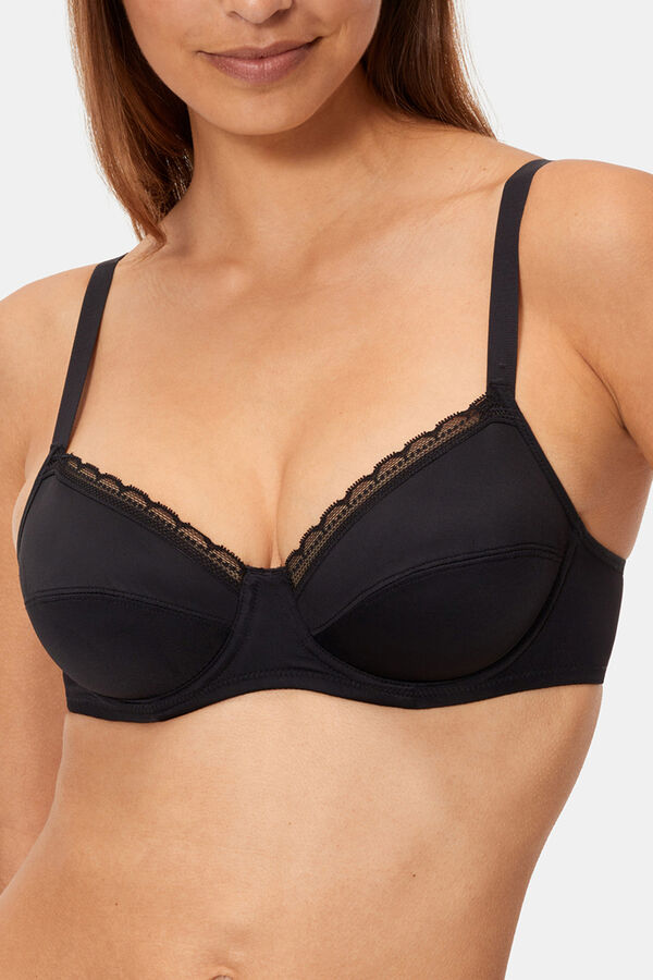 DIM Sujetador con aro de sujeci&oacute;n negro