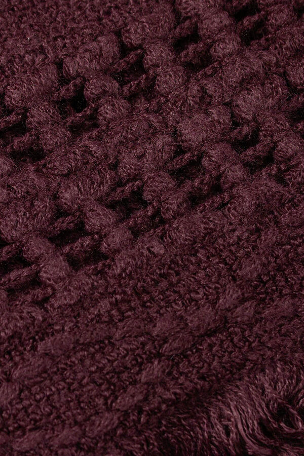 Vilanova Poncho com franjas vermelho