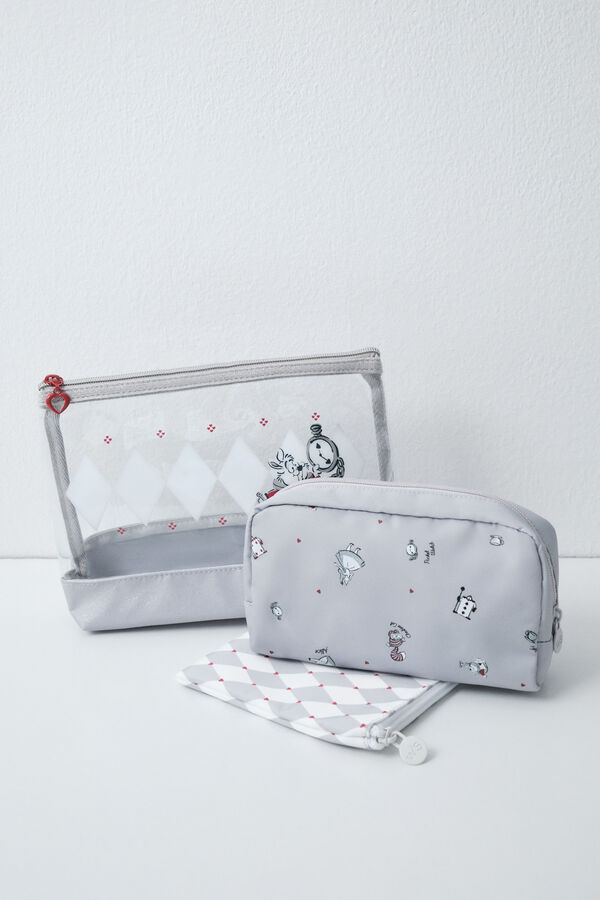 Women'secret Pack of 3 Alice in Wonderland vanity cases grey