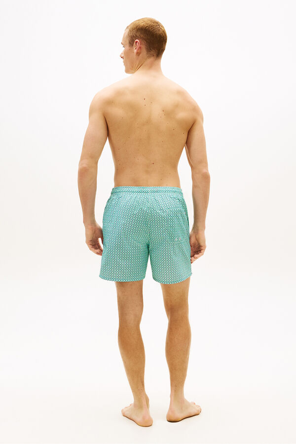 Tommy Hilfiger Flag print men's swimwear green