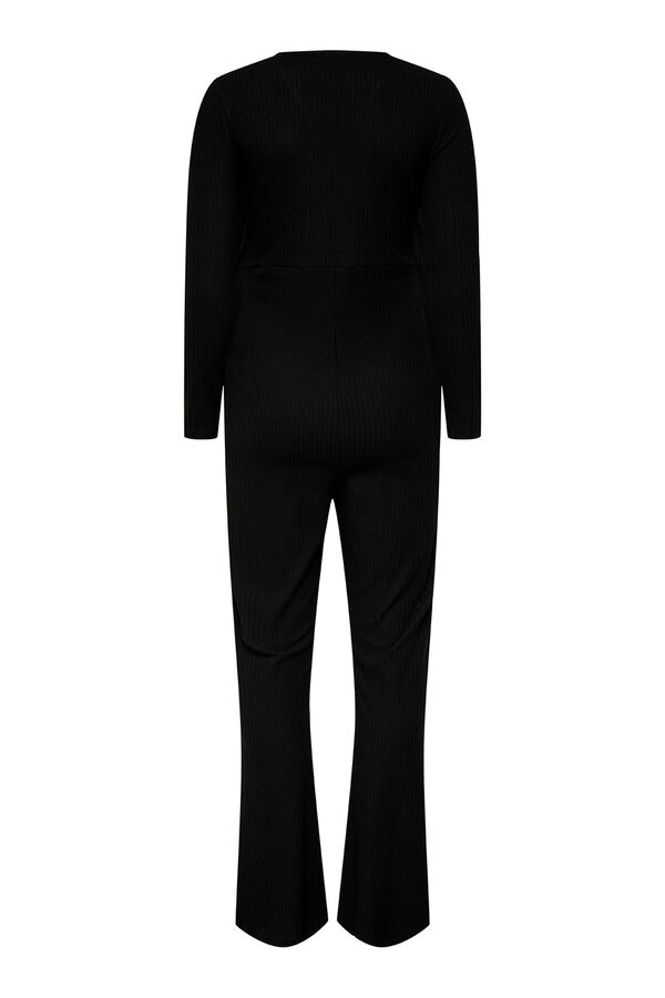 Only Maternity Macac&atilde;o comprido canelado maternidade e amamenta&ccedil;&atilde;o preto