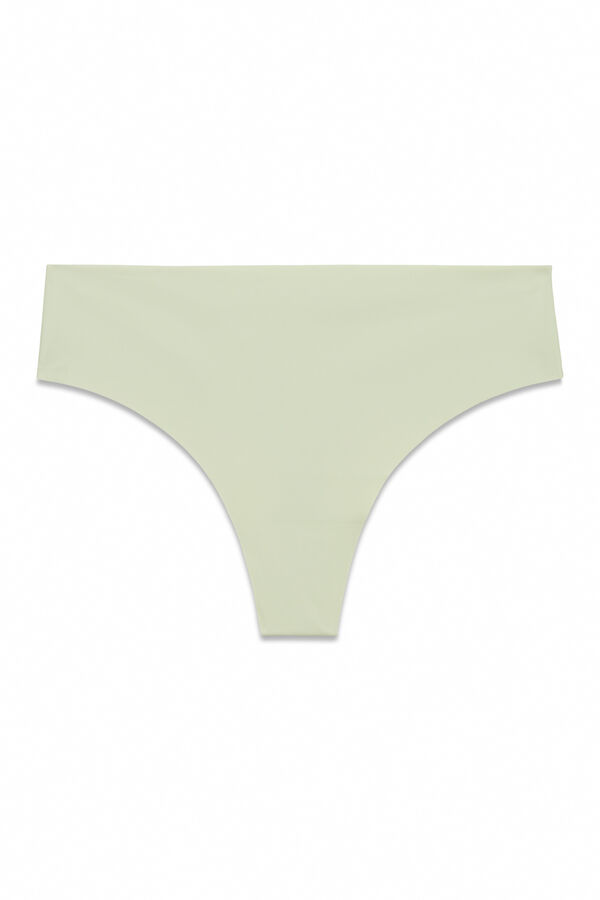 Women'secret Green microfibre clean cut thong green
