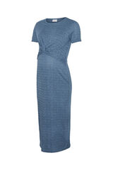 Mamalicous Maternity and breastfeeding midi dress blue
