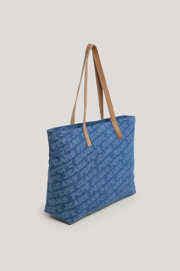 Pepe Jeans denim logo tote bag k&eacute;k