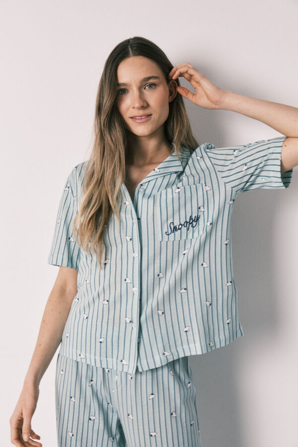 Women'secret Green cotton classic pyjamas Snoopy green