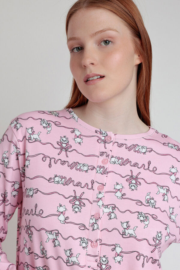 Admas Camisón maternity manga larga gato Marie Disney rosa
