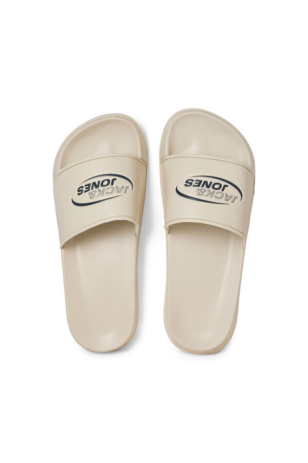Jack & Jones Retro logo slide sandal grey