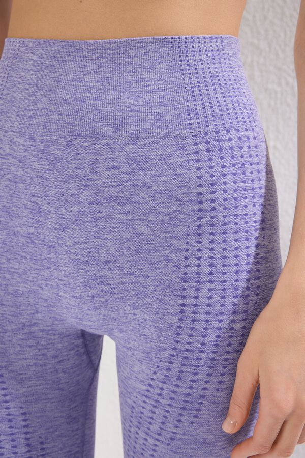Trendyol Legging deportivo largo tiro alto jaspeado morado/lila