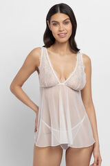 Dorina Conjunto babydoll Tara bege