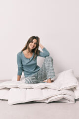 Women'secret Green striped long pyjamas blue