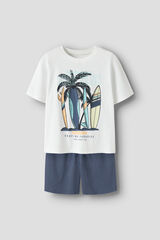 Name it T-shirt and Bermuda shorts set white