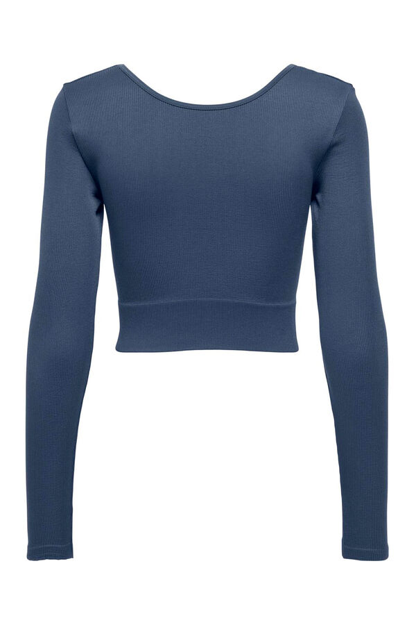 Womensecret Seamless long sleeve reversible sports bra blue