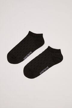 Womensecret Black cotton ankle socks black