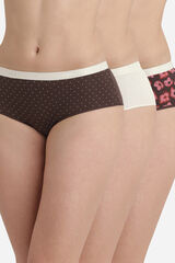 DIM Pacote com 3 boxers de algod&atilde;o el&aacute;stico com estampas estampado