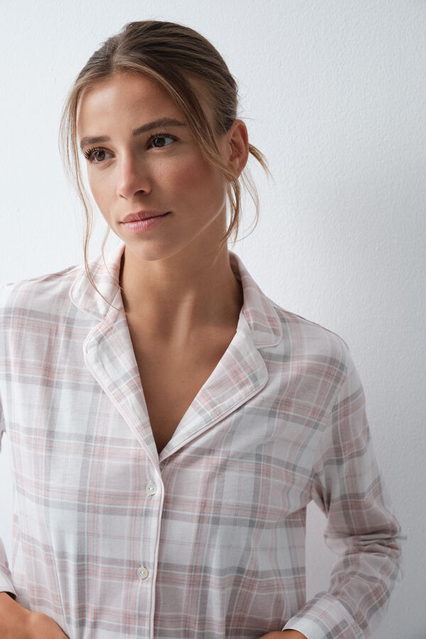 Women'secret Plaid cotton classic pyjamas grey