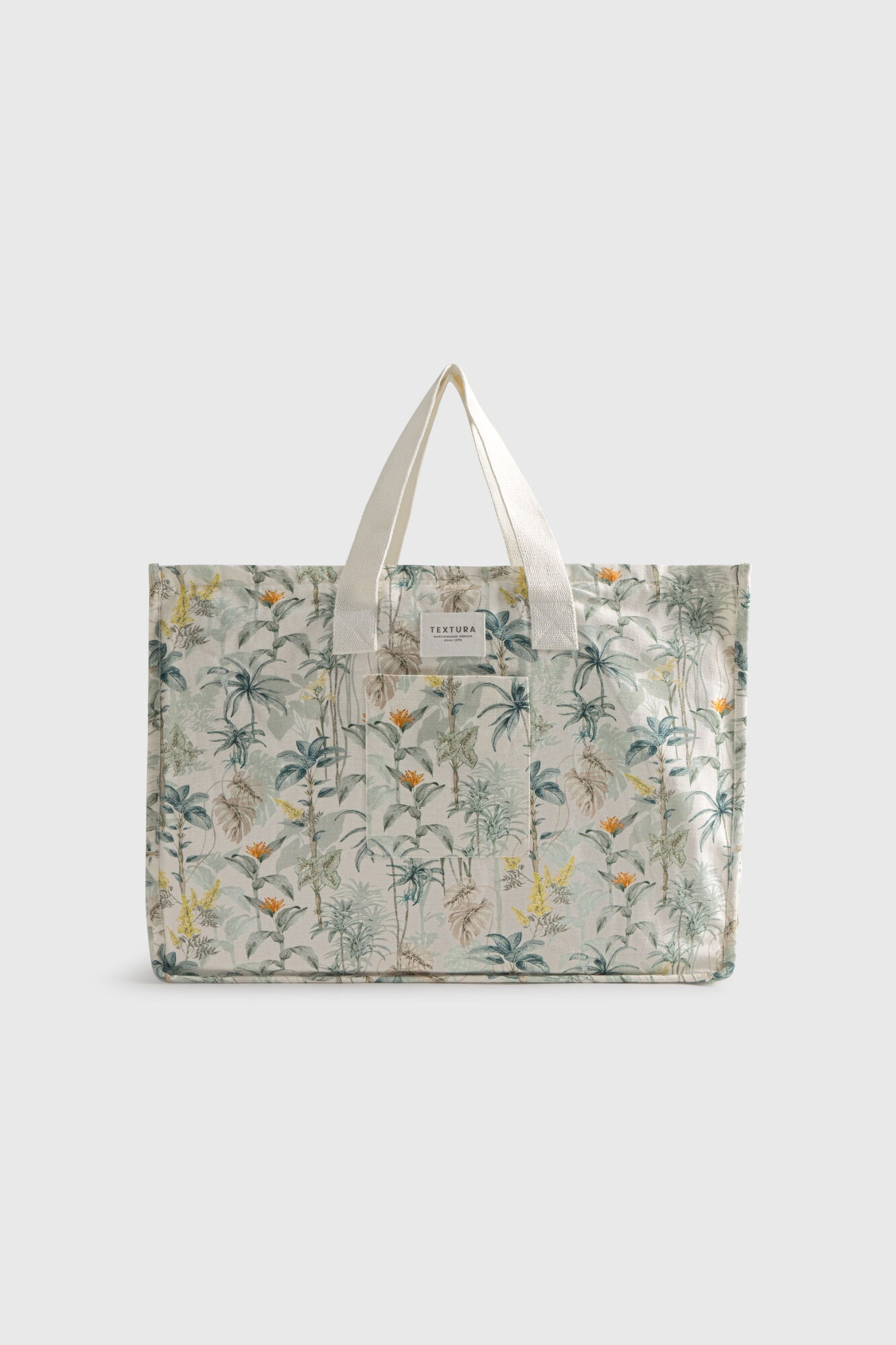 Textura Strandtasche aus Baumwolle mit Palmenmuster