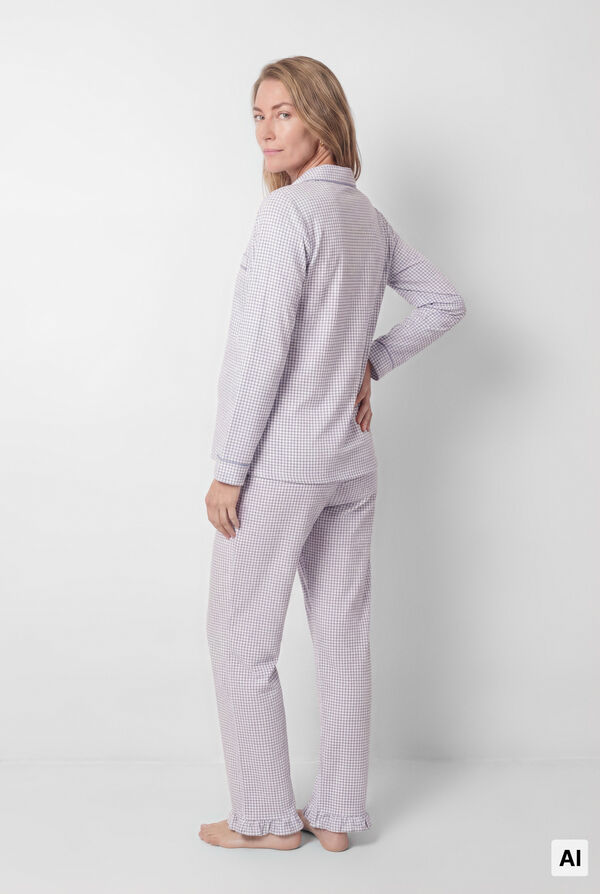 Women'secret Gingham print classic pyjamas maternity blue