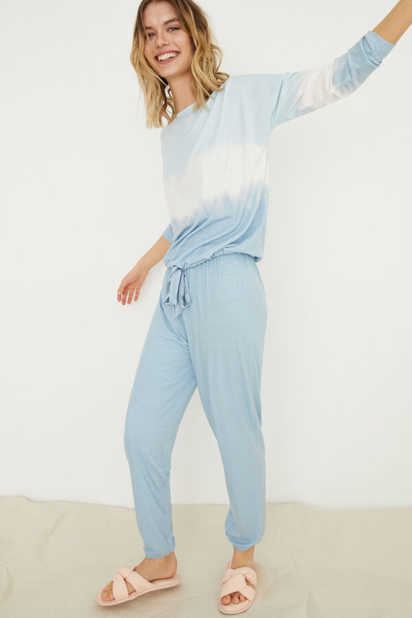 Womensecret Pyjama Batikmuster  Blau