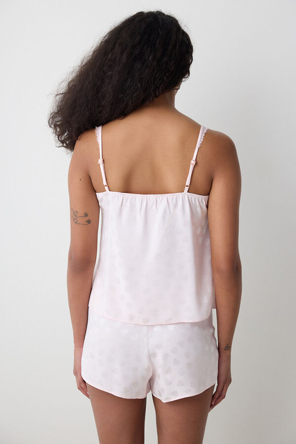 Penti Conjunto de pijama corto satinado rosa rosa