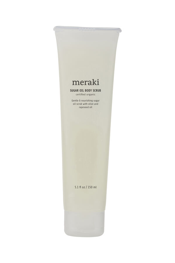 Meraki Exfoliante corporal de aceite y azúcar blanco