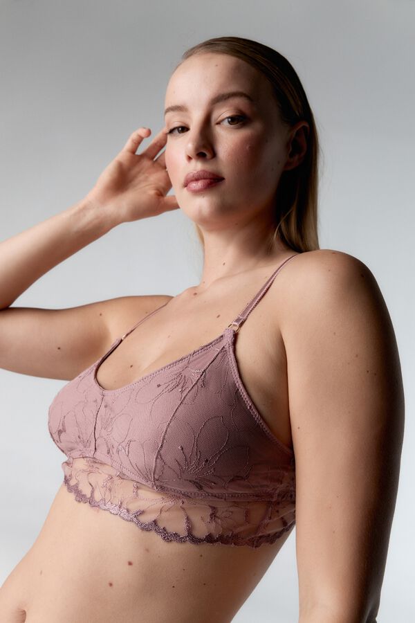 Black Limba Balconette bra Agnes pink