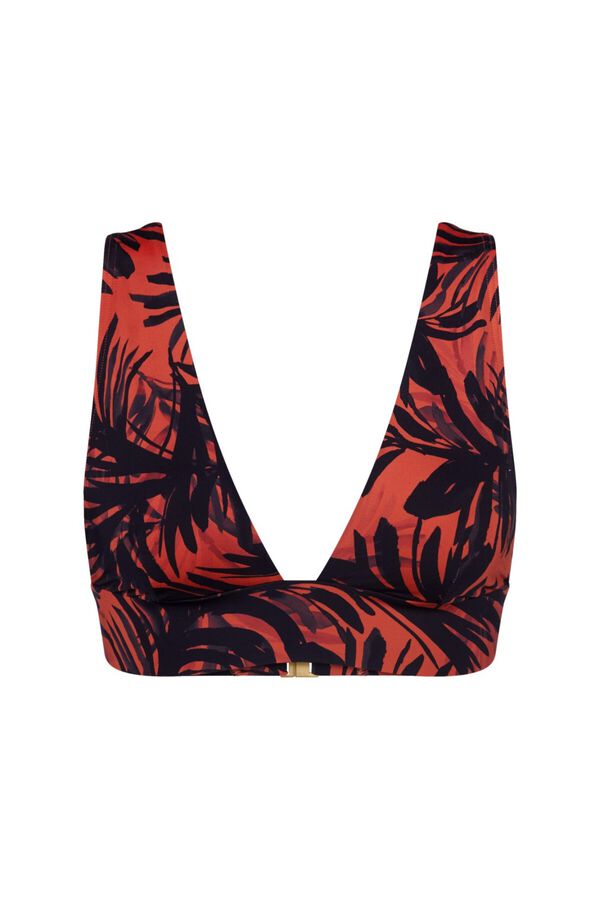 Triumph Top bikini fruncido con relleno y aro estampado