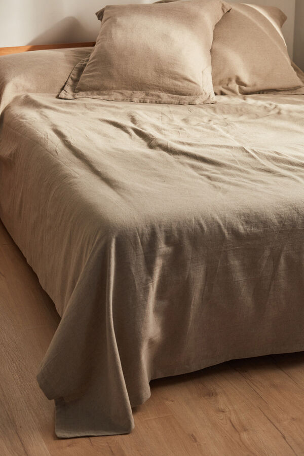 Calma House Steppdecke leuka aus leinen und baumwolle Nude