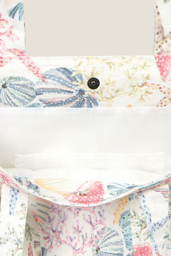 Textura Strandkorb in Bast -Optik Blau