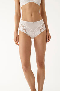 Promise Braga culotte alta encaje floral blanco