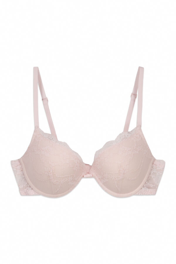 Women'secret Pink lace push-up bra GORGEOUS pink