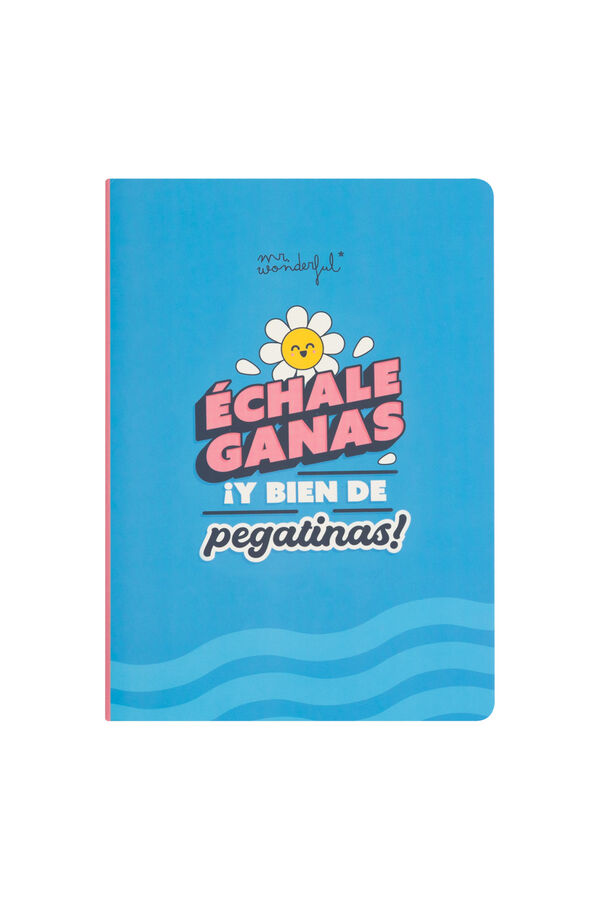 Womensecret Libreta con notas adhesivas y pegatinas - Échale ganas ¡y bien de pegatinas! estampado