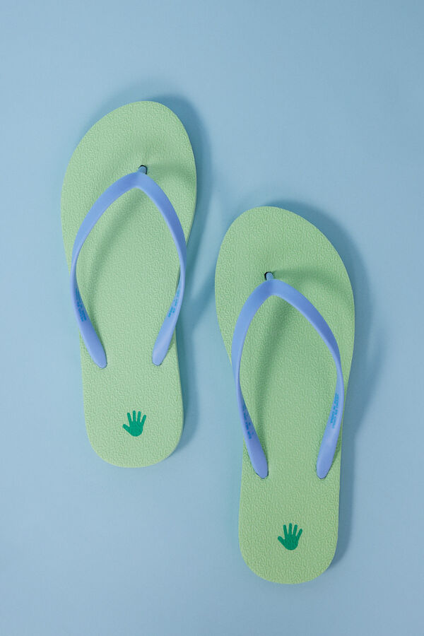 Womensecret Green logo sandals green