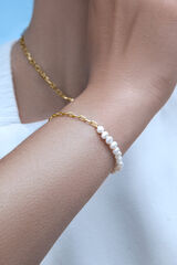 Womensecret Chic Pearl gold-plated bracelet Žuta